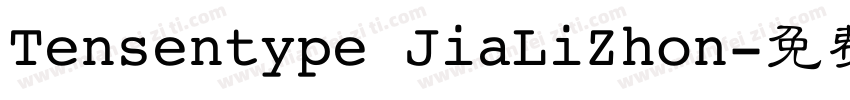 Tensentype JiaLiZhon字体转换